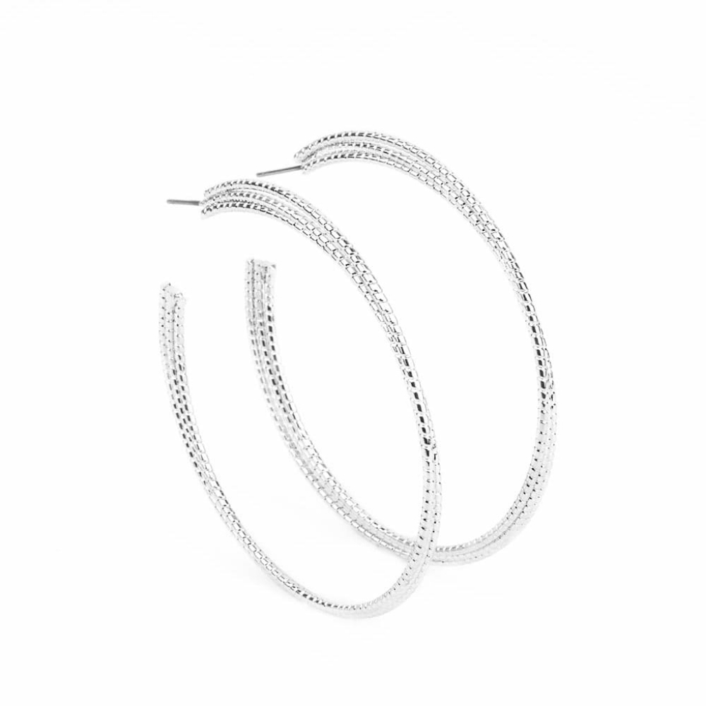 Candescent Curves, Silver Hoop Earrings